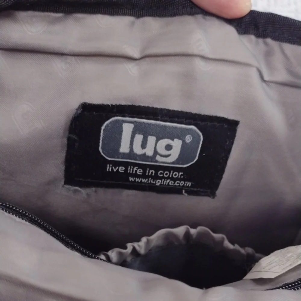 Lug Quilted Black Messenger Bag Crossbody